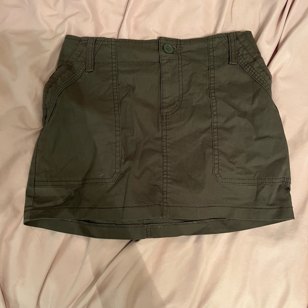 Olive Green Mini Skirt